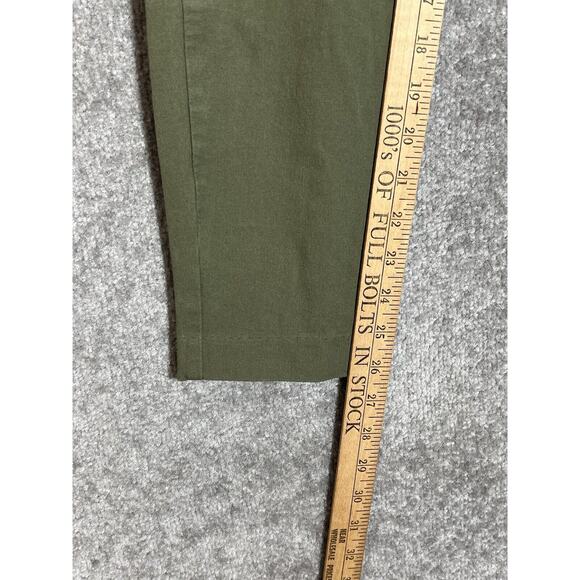 Old‎ Navy High Rise Pixie Chino Pants Womens Size 2 Green Stretch Pockets - Picture 8 of 9